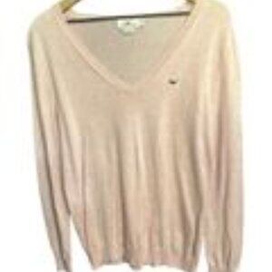 Vineyard Vines Pink V-Neck Sweater M 100% Cotton